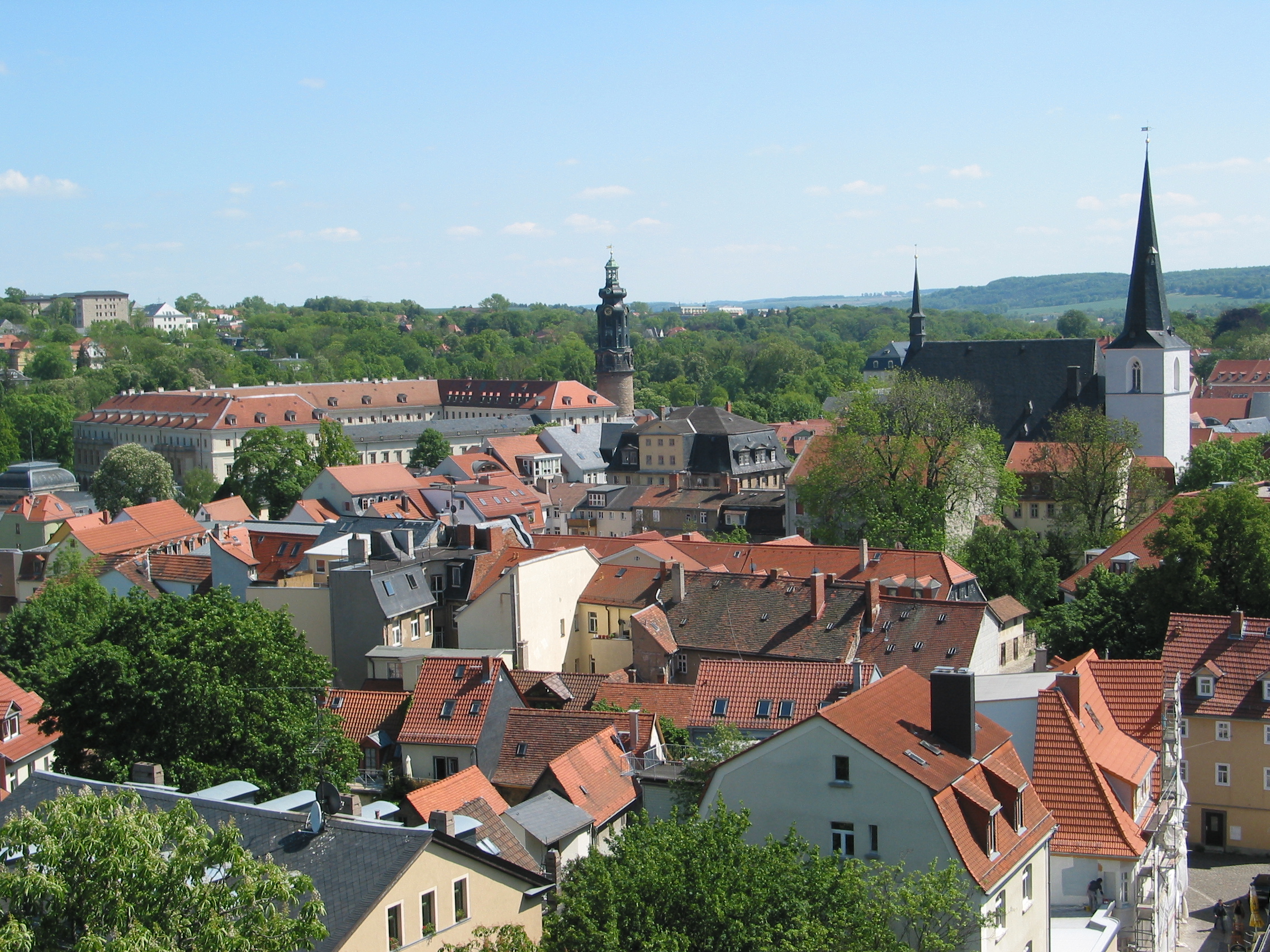 Stadtansicht 20Weimar 20mit 20Schloss 20und 20Herderkirche